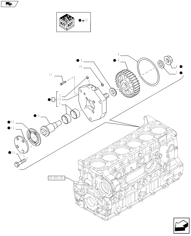 Схема запчастей Case IH F3BE0684N E916 - (10.114.02) - POWER TAKE OFF (500387625) (10) - ENGINE