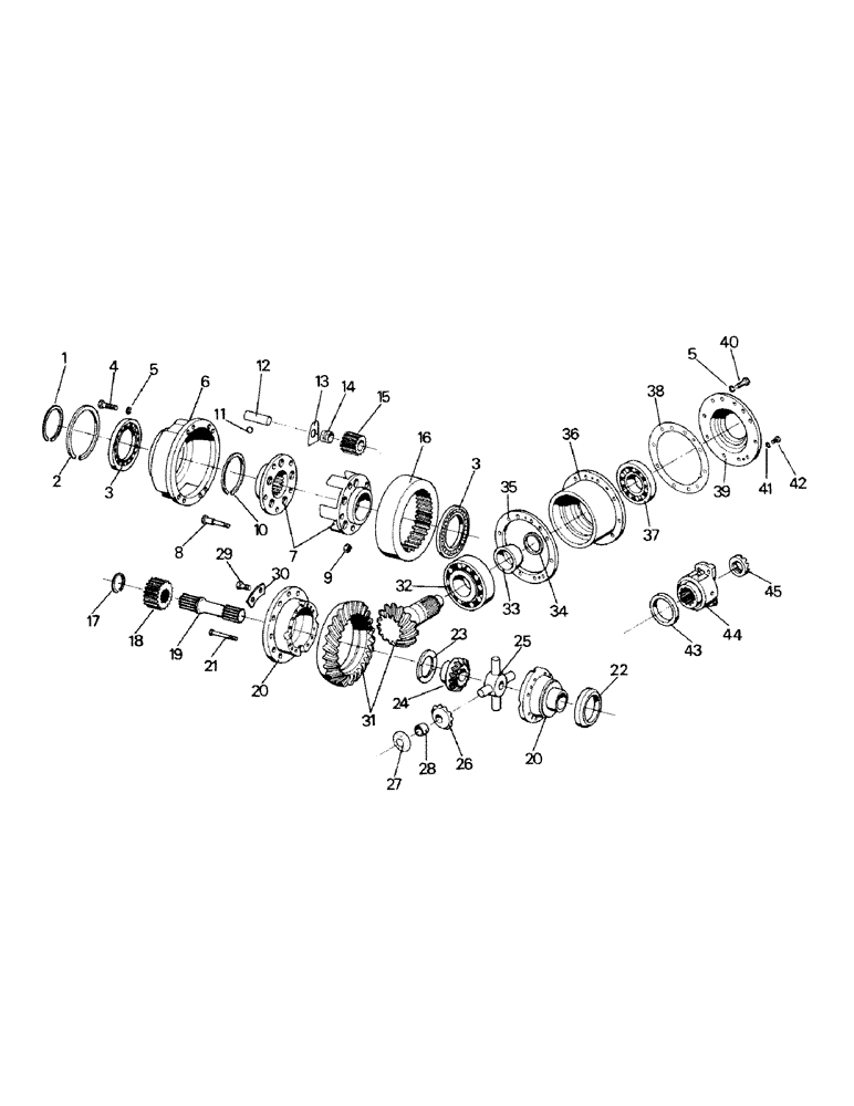 Схема запчастей Case IH ST450 - (04-24) - DIFFERENTIAL AND INNER PLANET GEARS, K-594.05/15, BSN BREAKS ST 450 129-01502 AND ST 470 130-01517 (04) - Drive Train