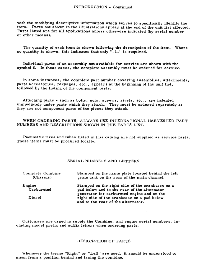 Схема запчастей Case IH 315 - (05) - INTRODUCTION, SERIAL NUMBER LOCATIONS (00) - GENERAL