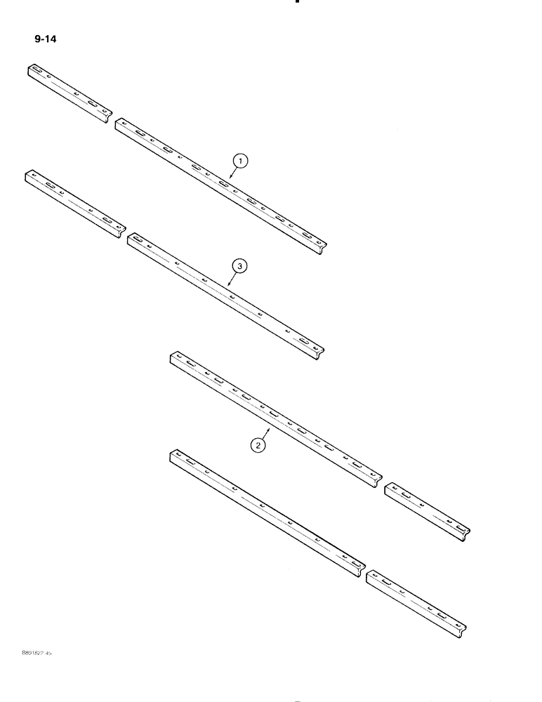 Схема запчастей Case IH 475 - (9-14) - SCRAPER ANGLES, 2 INCH X 2 INCH (09) - CHASSIS/ATTACHMENTS