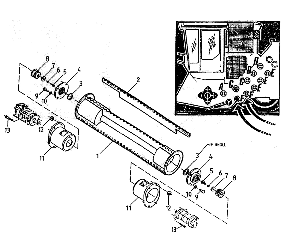 Схема запчастей Case IH 7700 - (A02-65) - BOTTOM ROLLERS (LOWER - F) Mainframe & Functioning Components