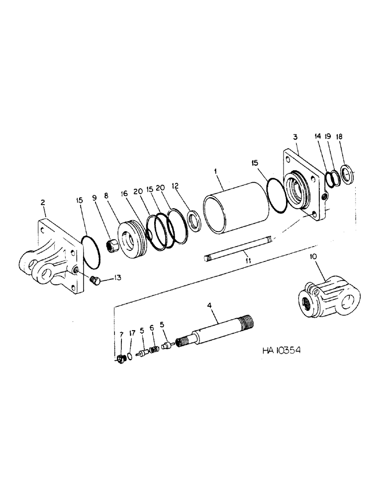 Схема запчастей Case IH 645 - (L-20) - HYDRAULIC CYLINDERS, HYDRAULIC CYLINDER, CROSS, 3.25 X 8 DOUBLE ACTING 