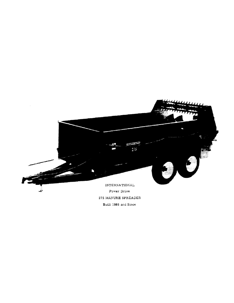 Схема запчастей Case IH 275 - (L-01) - 275 MANURE SPREADER 