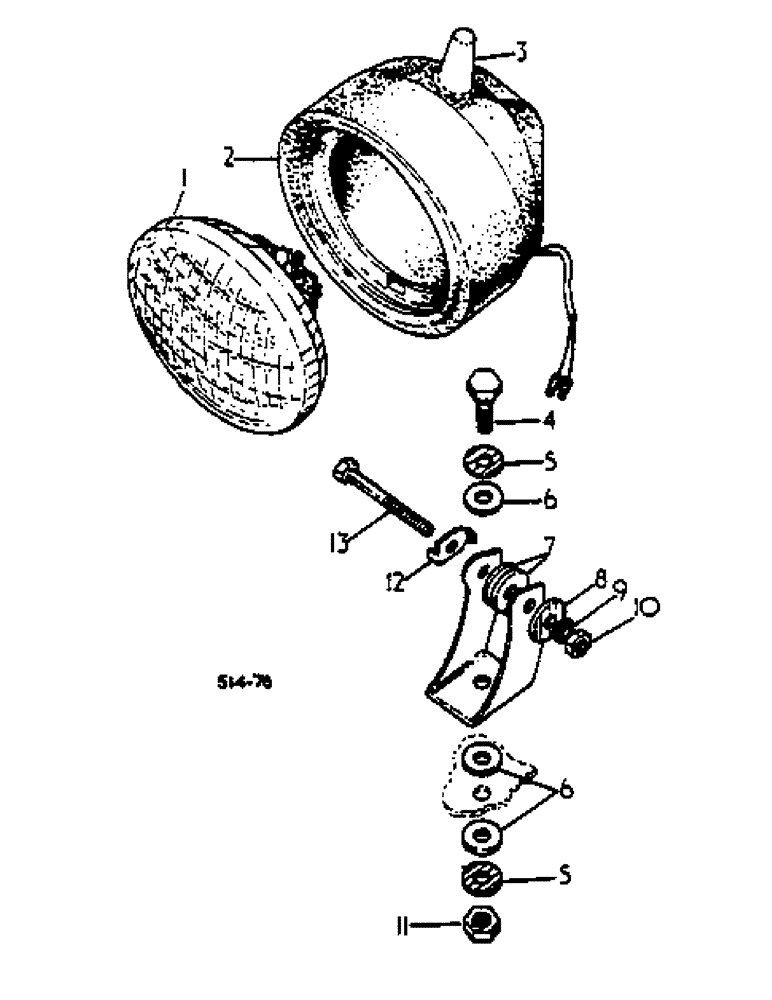 Схема запчастей Case IH 574 - (08-36) - PLOUGH LIGHT (06) - ELECTRICAL