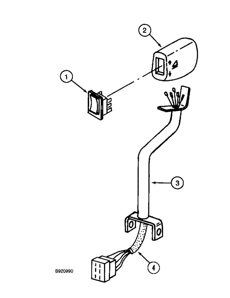Схема запчастей Case IH 2055 - (4-30) - PROPULSION CONTROL HANDLE (06) - ELECTRICAL SYSTEMS