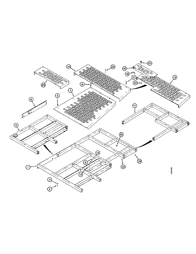 Схема запчастей Case IH 2055 - (9F-22) - PLATFORM EXTENSION (12) - CHASSIS