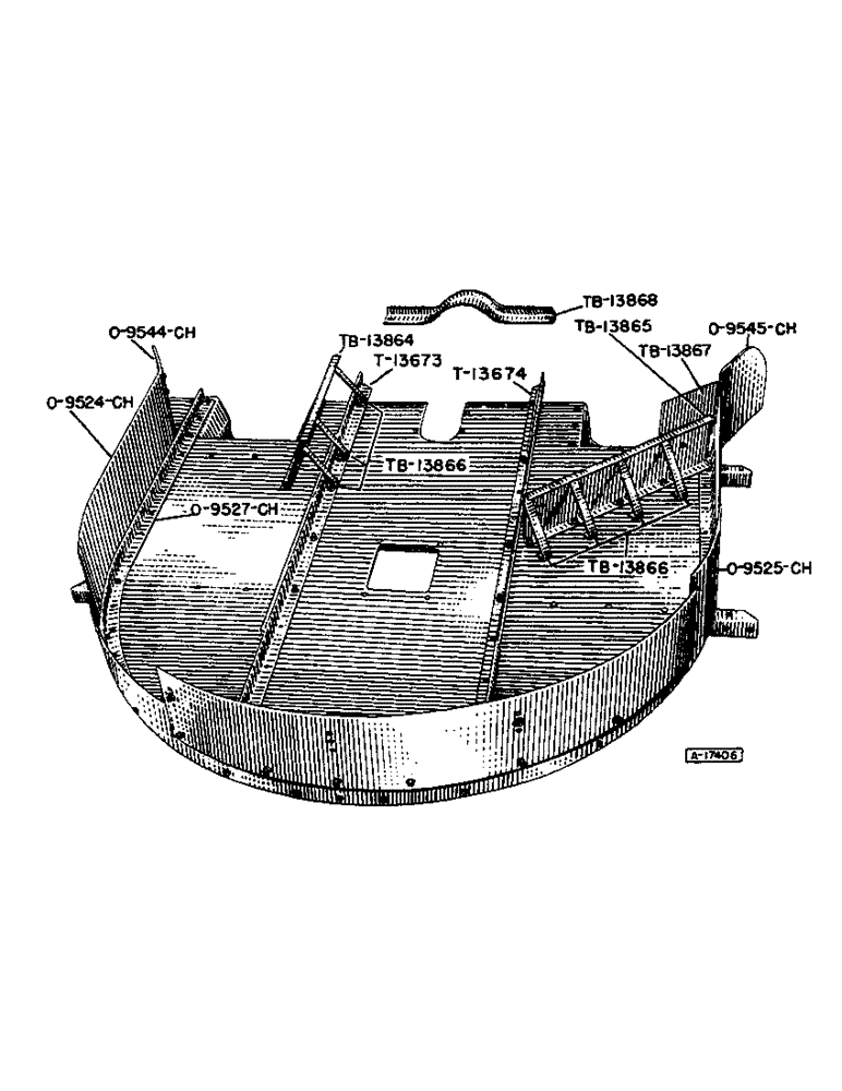 Схема запчастей Case IH 604 - (013) - MAIN FRAME, BOTTOM SIDE, #604 