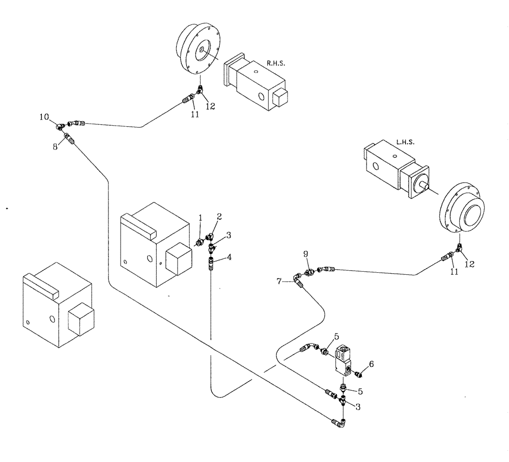 Схема запчастей Case IH 7700 - (B12[04]) - HYDRAULIC CIRCUIT {FAIL SAFE BRAKE} Hydraulic Components & Circuits