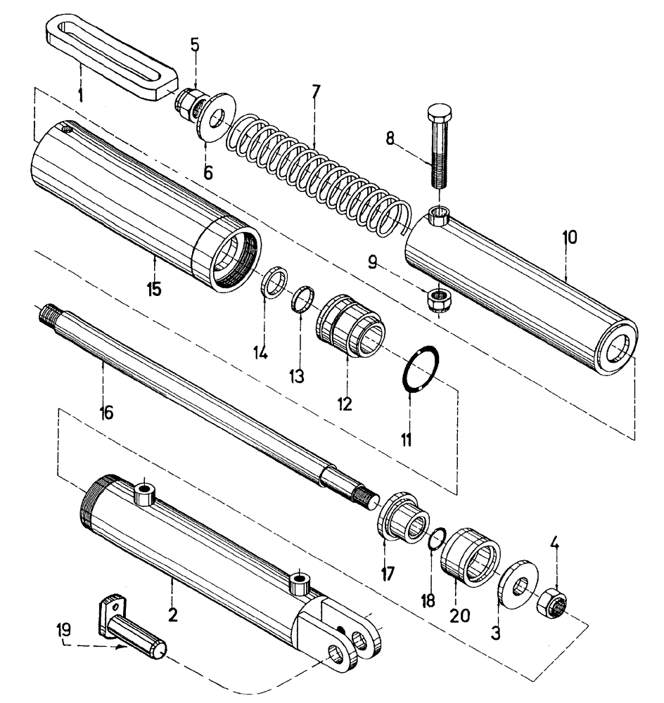 Схема запчастей Case IH 7700 - (B01[03]) - HYDRAULIC CYLINDER, CROPDIVIDER LIFT ARMS, TWIN SPIRALS Hydraulic Components & Circuits