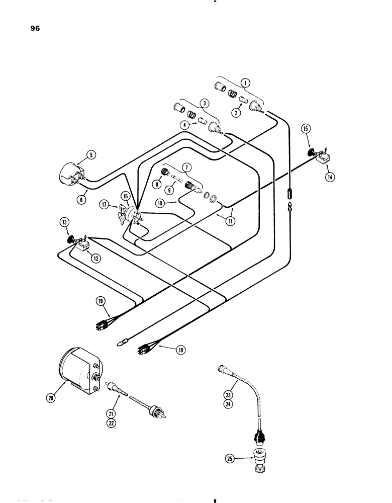 Схема запчастей Case IH 470 - (096) - INSTRUMENTS AND WIRING, 470-SERIES (04) - ELECTRICAL SYSTEMS