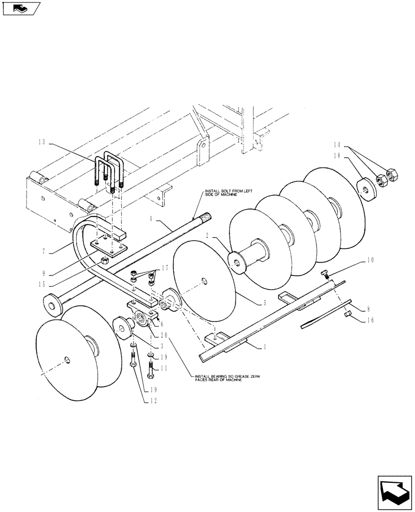 Схема запчастей Case IH COULTER CHAMP - (75.200.07) - COLTER GANG ASSY (75) - SOIL PREPARATION