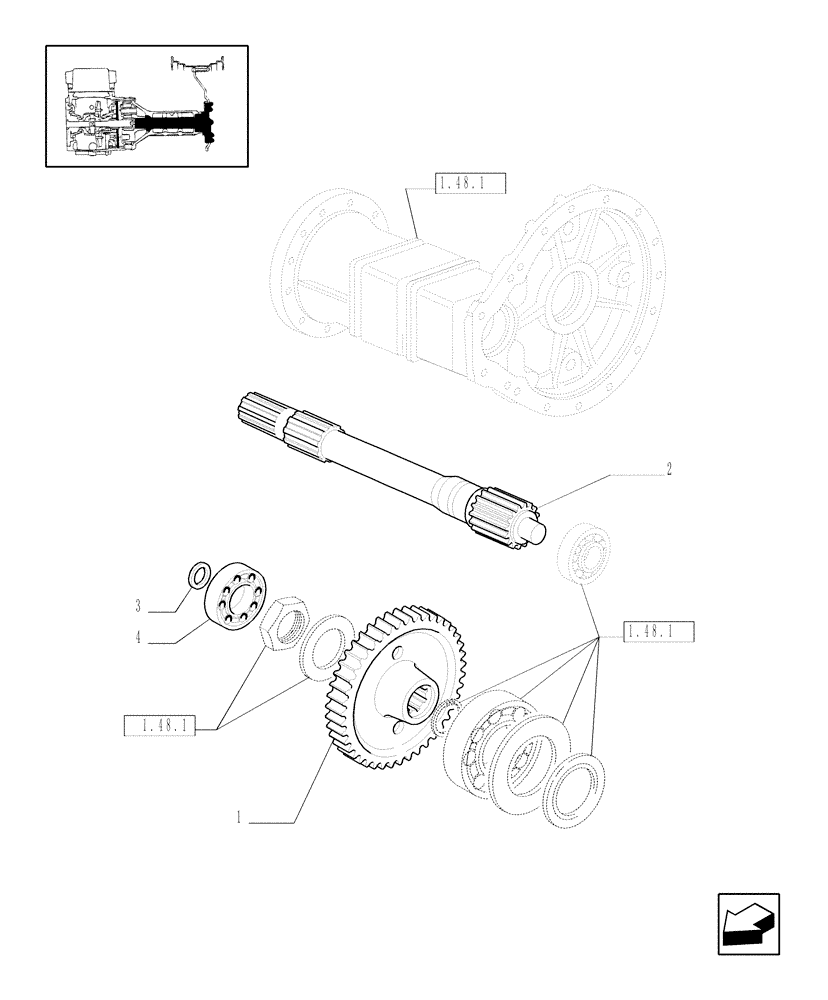 Схема запчастей Case IH JX90 - (1.48.1/02) - (VAR.450) HEAVY DUTY REAR FINAL DRIVES (30KM/H) (05) - REAR AXLE