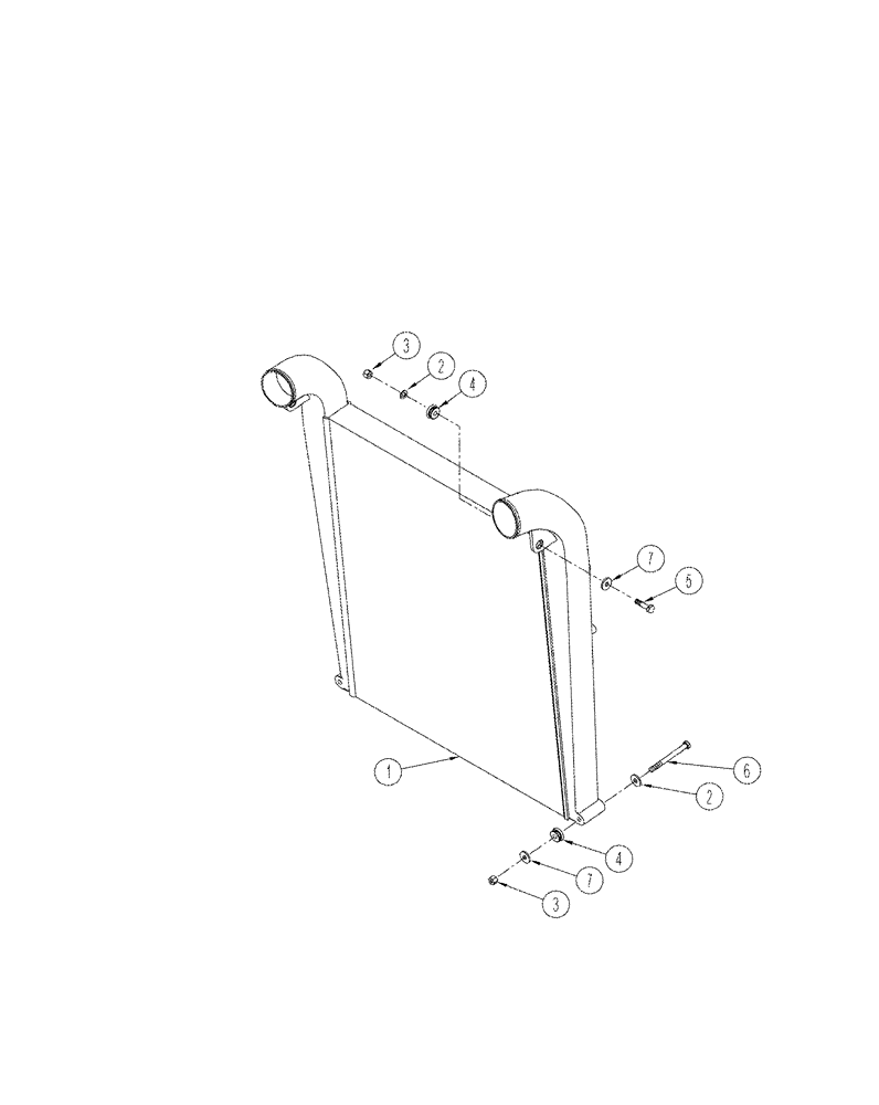 Схема запчастей Case IH STX325 - (02-07) - AIR COOLER MOUNTING STX 325 Tractor (02) - ENGINE