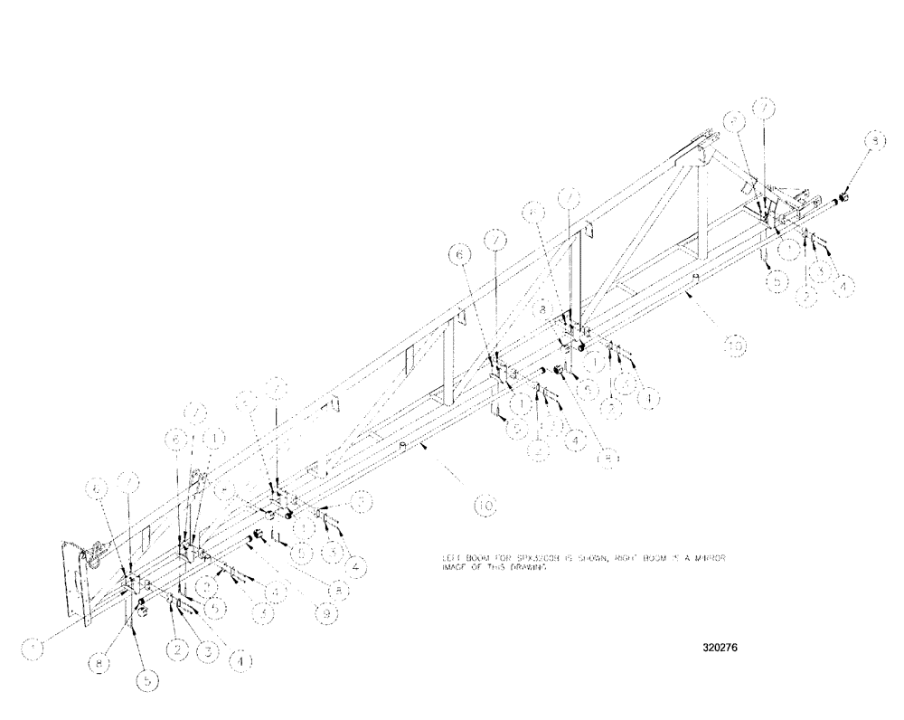Схема запчастей Case IH SPX3200 - (09-076) - NOZZLE SPACING GRP, 5 & 6 MID, 20" (78) - SPRAYING