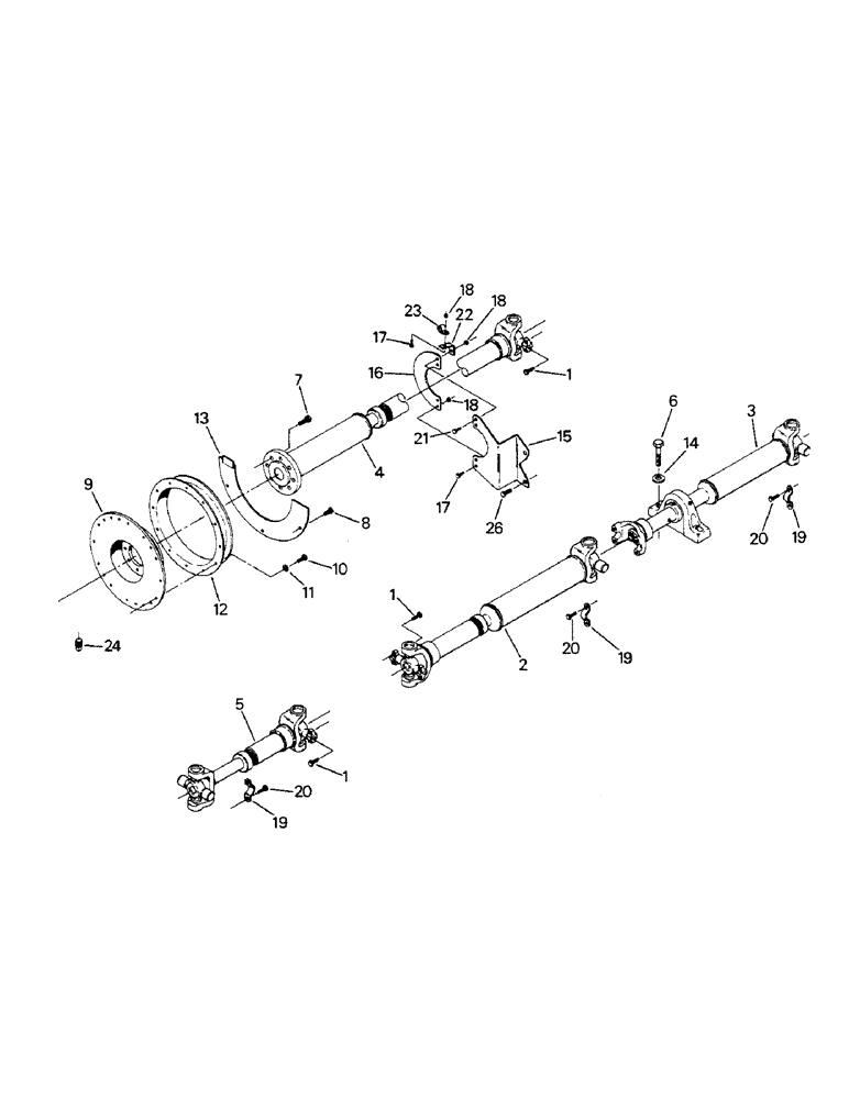 Схема запчастей Case IH STEIGER - (04-31) - DRIVESHAFTS AND MOUNTING (04) - Drive Train