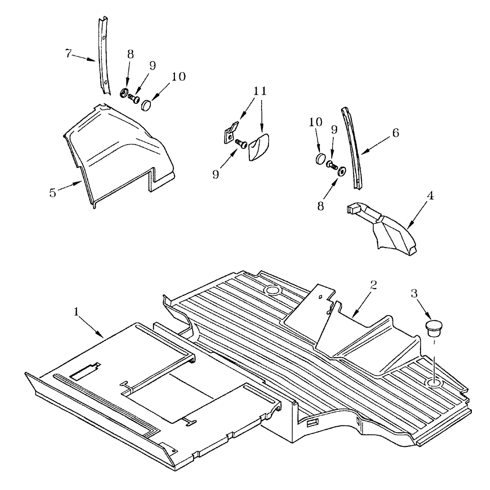 Схема запчастей Case IH AUSTOFT - (A03[08]) - INTERIOR MATS Mainframe & Functioning Components