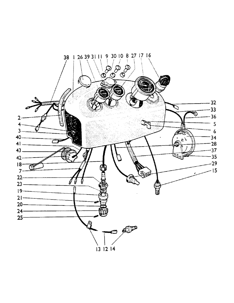 Схема запчастей Case IH 780 - (064) - INSTRUMENTS AND PANEL Engine Controls & Instruments