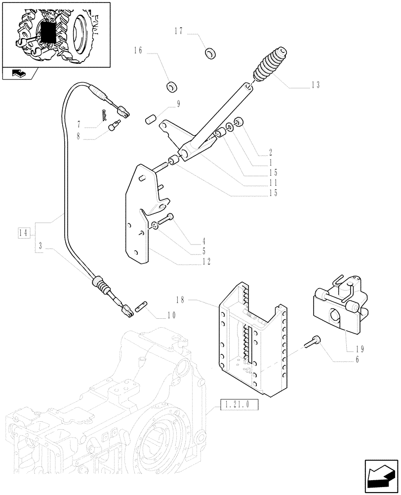 Схема запчастей Case IH PUMA 140 - (1.89.5) - SLIDER TOW HOOK WITH AUTO SWIVEL COUPLING GERMAN TYPE (VAR.330938-330939) (09) - IMPLEMENT LIFT