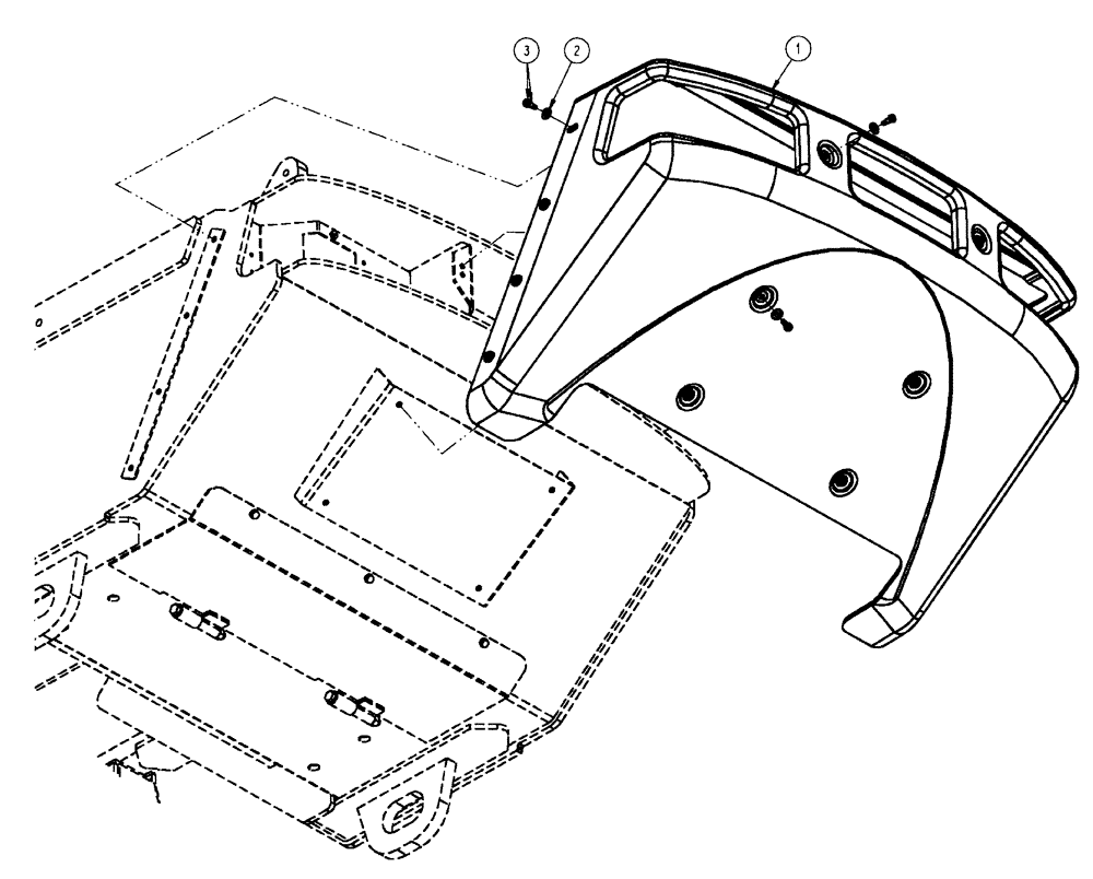 Схема запчастей Case IH FLX4510 - (04-021) - FASCIA GROUP, FRONT Frame & Suspension