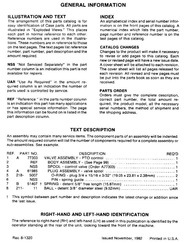 Схема запчастей Case IH 66L - (01A) - GENERAL INFORMATION (00) - GENERAL & PICTORIAL INDEX