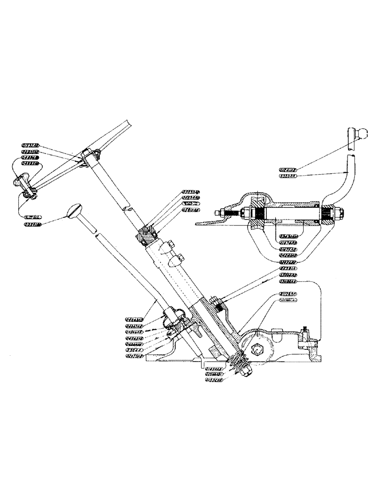 Схема запчастей Case IH DC-SERIES - (130) - STEERING GEAR ASSEMBLY, FOR "DC" TRACTORS PRIOR TO NUMBER 4607033 (05) - STEERING