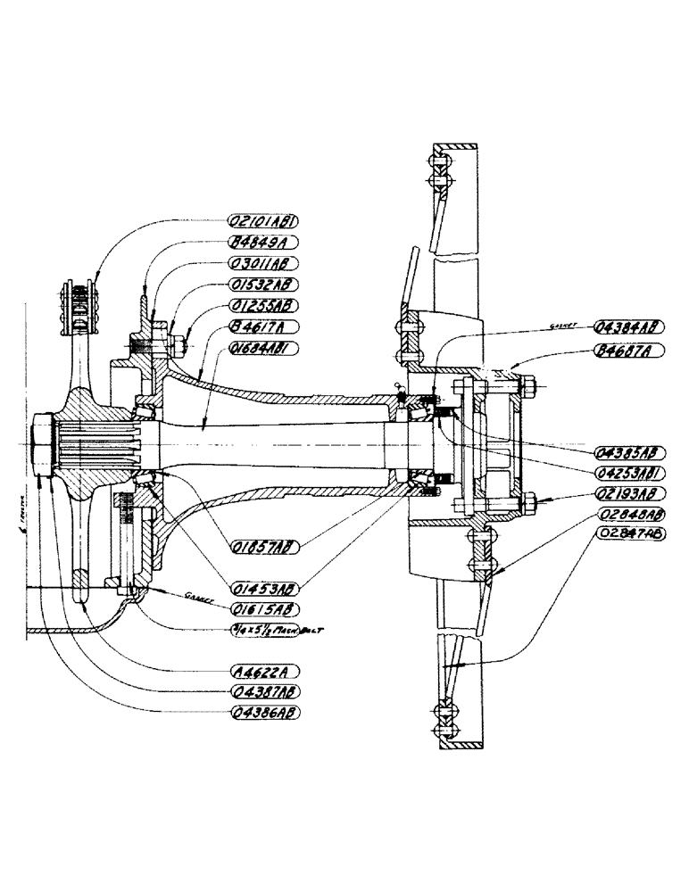 Схема запчастей Case IH D-SERIES - (069) - REAR AXLE ASSEMBLY, FOR "DC" - "DH" TRACTORS, D, DC, DH, DO, (06) - POWER TRAIN