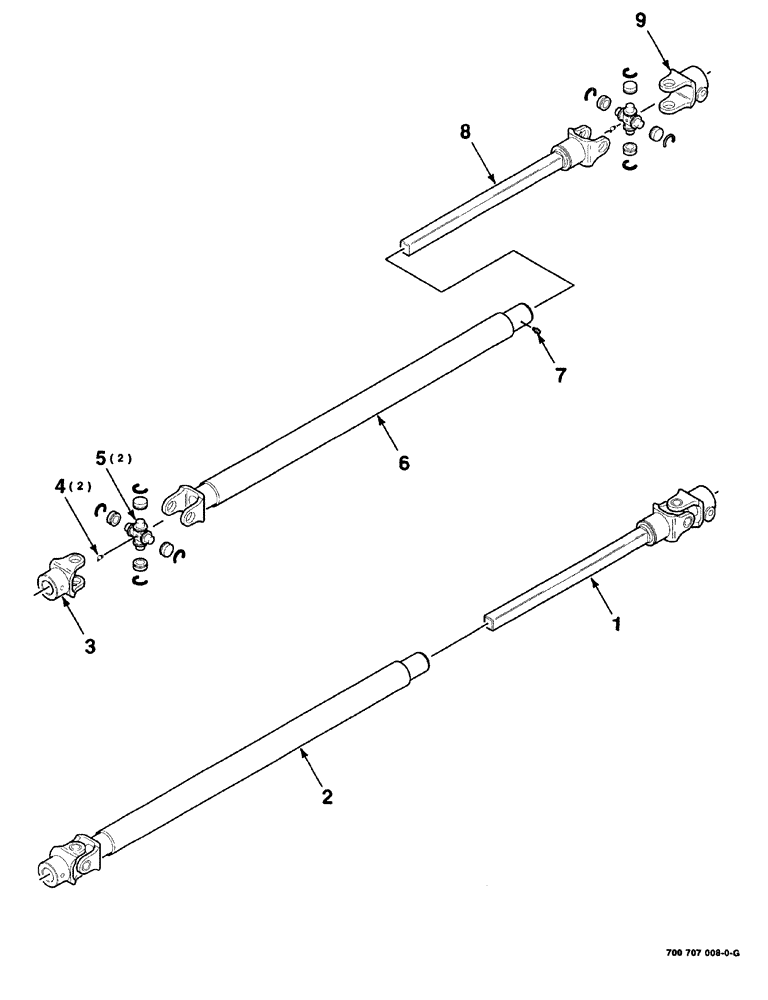 Схема запчастей Case IH 8840 - (05-008) - UNIVERSAL JOINT ASSEMBLY (STEERING) (14) - MAIN GEARBOX & DRIVE