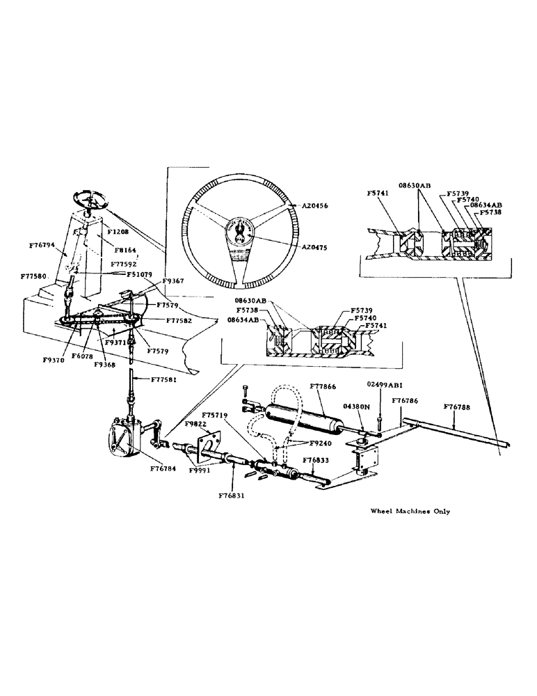 Схема запчастей Case IH 1000 - (14[1]) - POWER STEERING VALVE CYLINDER AND LINKAGE (41) - STEERING
