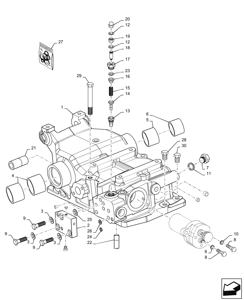Схема запчастей Case IH FARMALL 45A - (35.110.01[01]) - LIFT HOUSING (35) - HYDRAULIC SYSTEMS