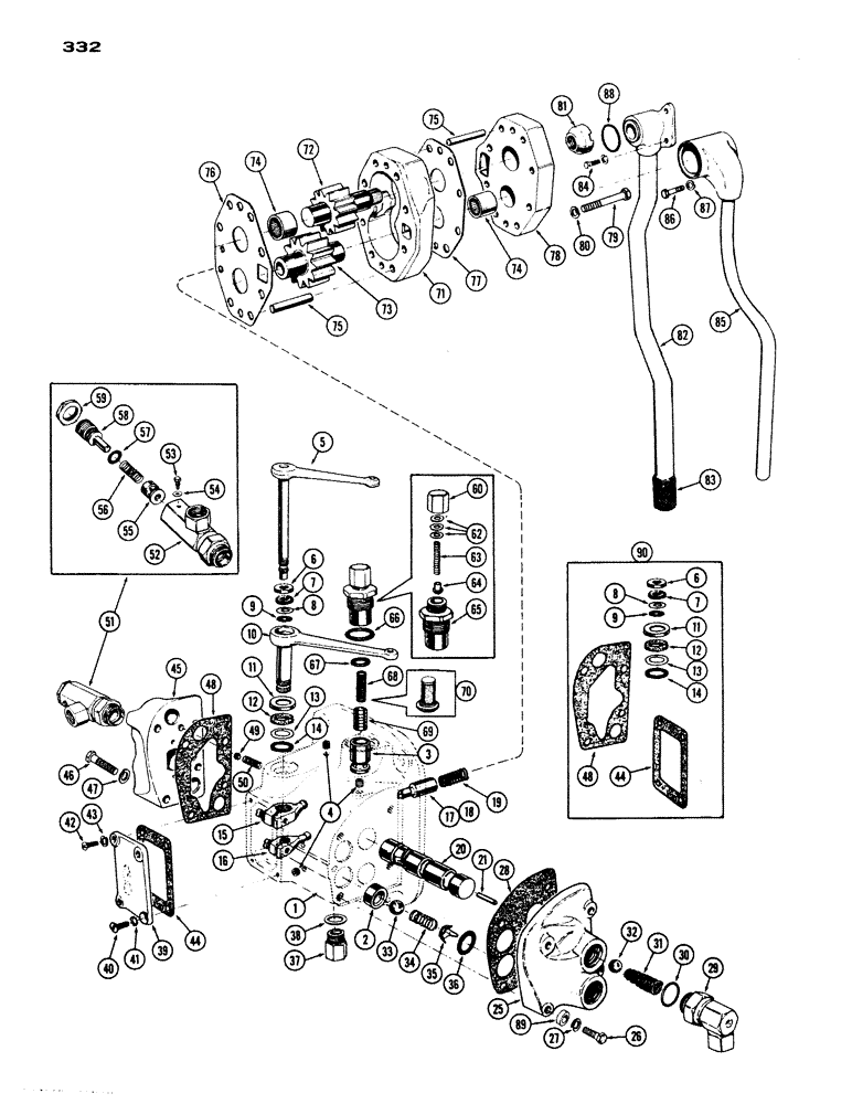 Схема запчастей Case IH 830-SERIES - (330) - A23383 VALVE, WEAR PLATE TYPE, WITH NO EAGLE HITCH (08) - HYDRAULICS