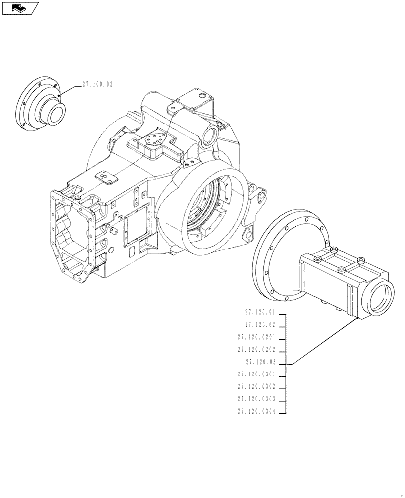 Схема запчастей Case IH PUMA 170 - (27.000.00) - PICTORIAL INDEX - REAR DRIVE AXLE (27) - REAR AXLE SYSTEM