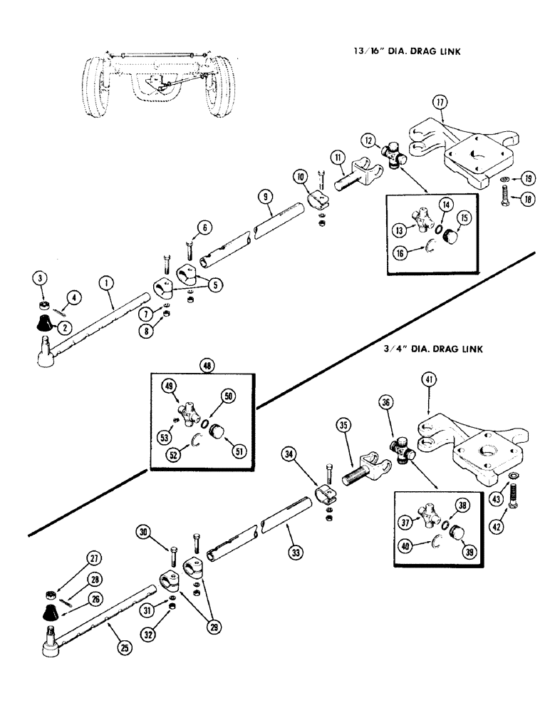 Схема запчастей Case IH 930-SERIES - (087C) - DRAG LINKS, GENERAL PURPOSE MODELS, USED TRACTOR SERIAL NUMBERS 8281392 THRU 8339077 (06) - POWER TRAIN
