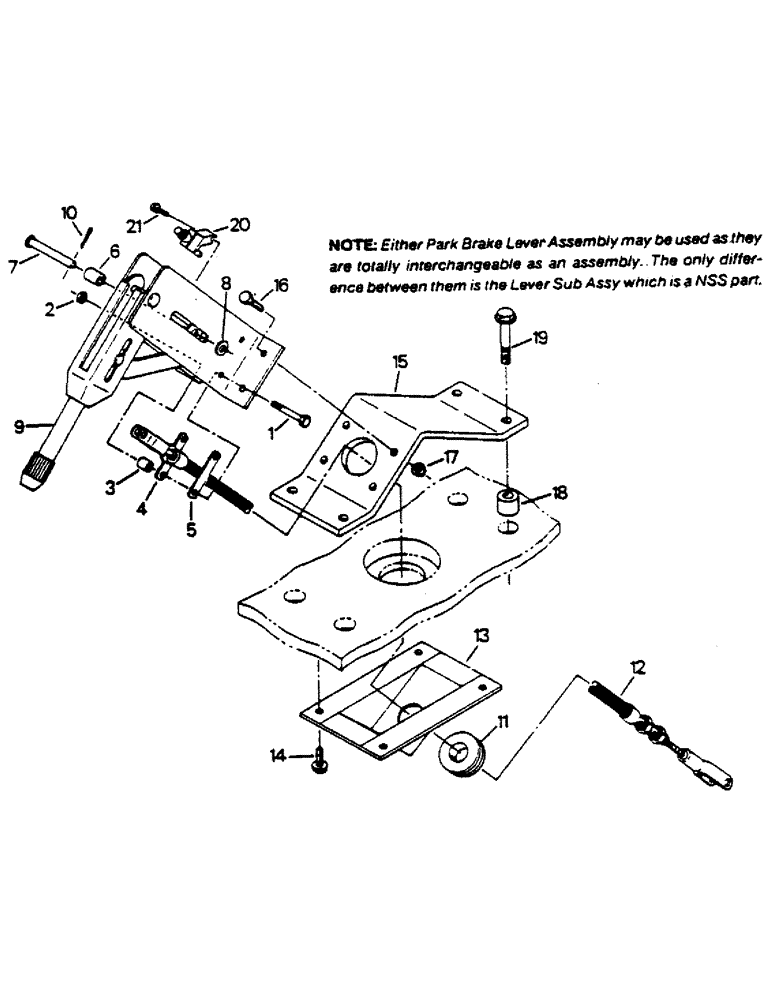 Схема запчастей Case IH 9170 - (01-43) - PARK BRAKE CONTROL (10) - CAB