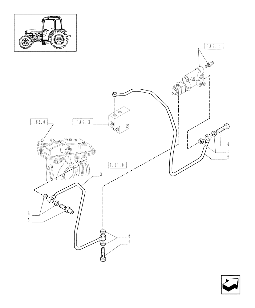 Схема запчастей Case IH JX1095C - (710372290[02]) - (DIA KIT) TRAILER BRAKE VALVE (ITALY) (18) - VARIATIONS