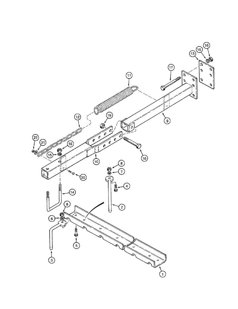 Схема запчастей Case IH 4200 - (09-27) - SINGLE BAR PEG TOOTH MULCHER, 11 FT 10 INCH MULCH FINISHER (09) - CHASSIS/ATTACHMENTS