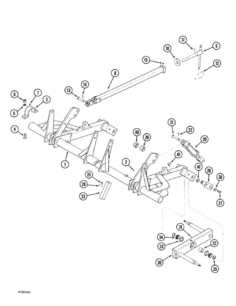 Схема запчастей Case IH 4300 - (9-012) - MAIN FRAME AXLES AND DEPTH CONTROL, STANDARD TRANSPORT, FLAT FOLD (09) - CHASSIS/ATTACHMENTS