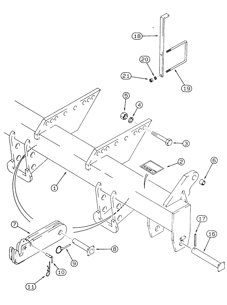 Схема запчастей Case IH 6800 - (9-04) - REAR FRAME, TRANSPORT ARMS AND RIPPER MOUNTING PARTS (09) - CHASSIS/ATTACHMENTS