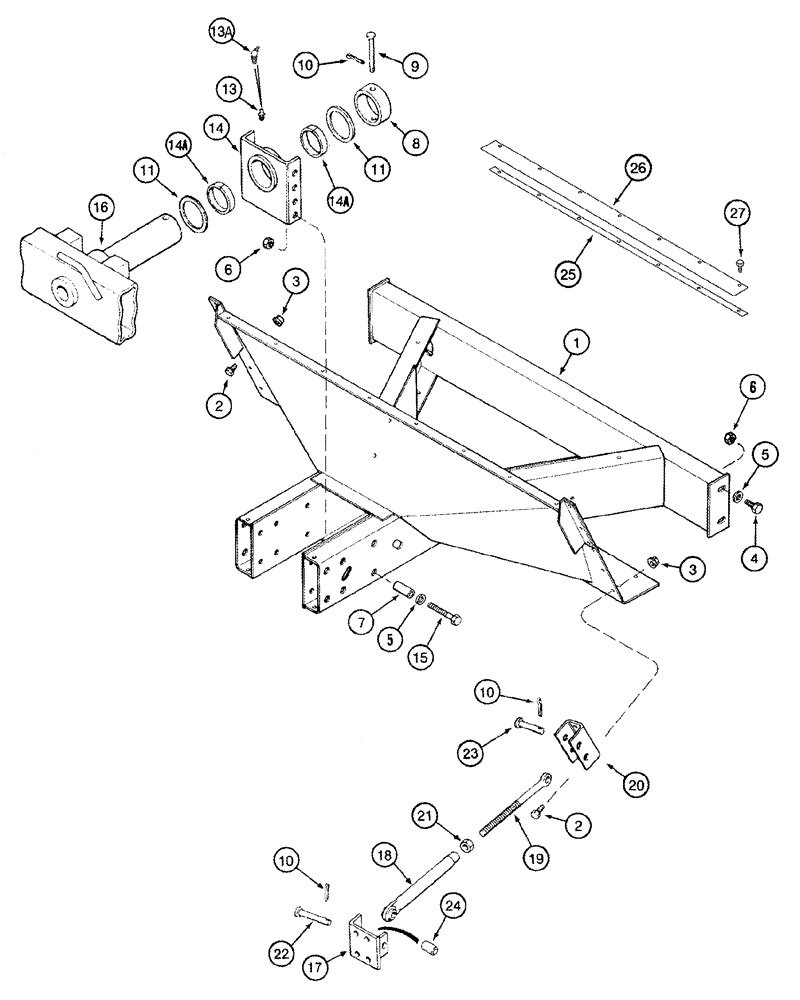 Схема запчастей Case IH 2344 - (05-06[01]) - AXLE, STEERING - SUPPORT - 92 TO 120 INCH ADJUSTABLE AXLE - 108 TO 120 INCH ADJUSTABLE AXLE (04) - STEERING