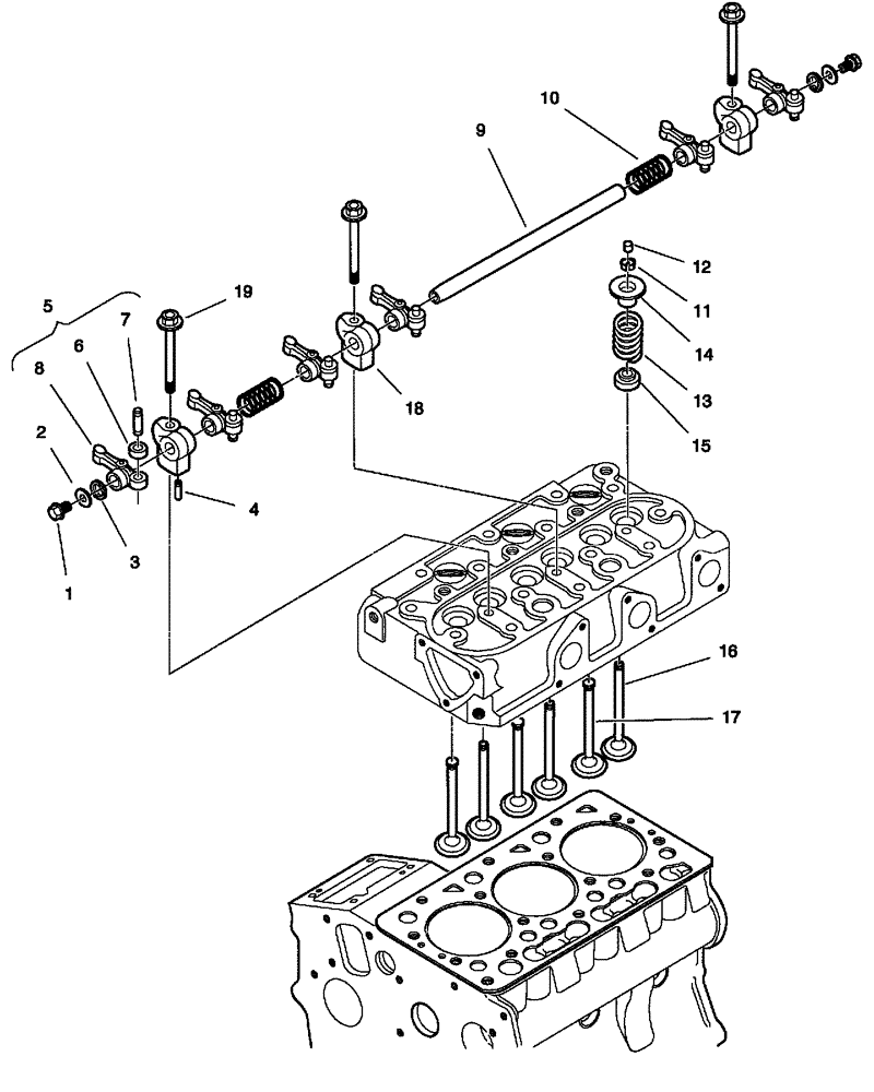 Схема запчастей Case IH SCOUT XL - (10.101.02[02]) - VALVES AND ROCKER ARMS - DIESEL ENGINE (10) - ENGINE