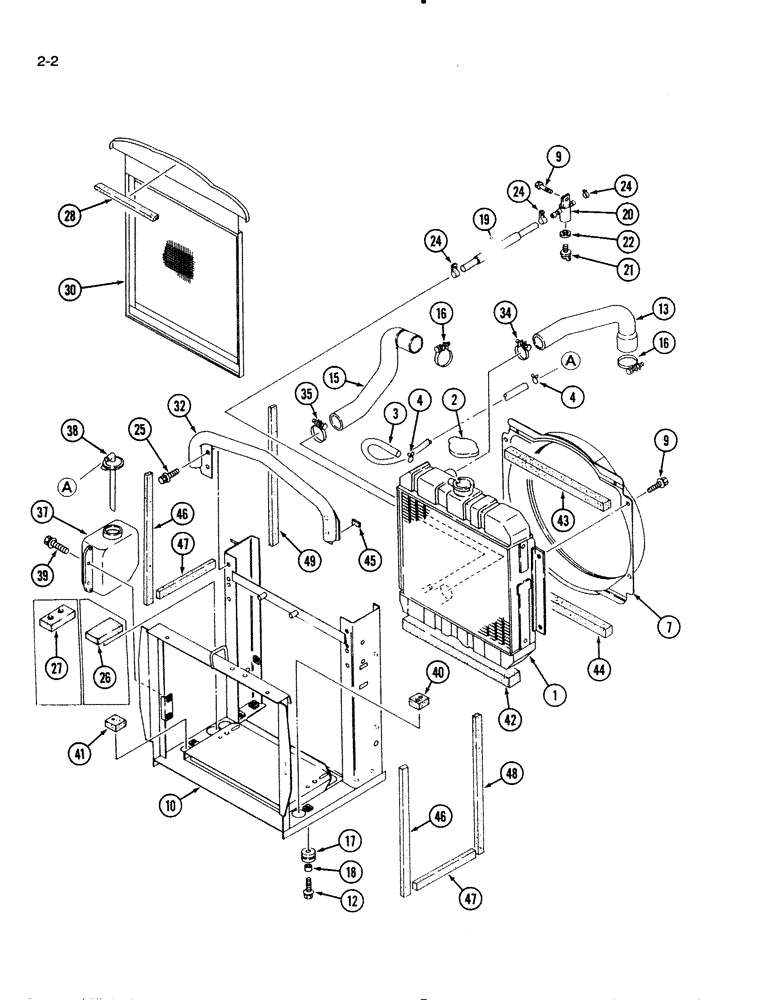 Схема запчастей Case IH 1140 - (2-02) - RADIATOR AND ATTACHING PARTS (02) - ENGINE