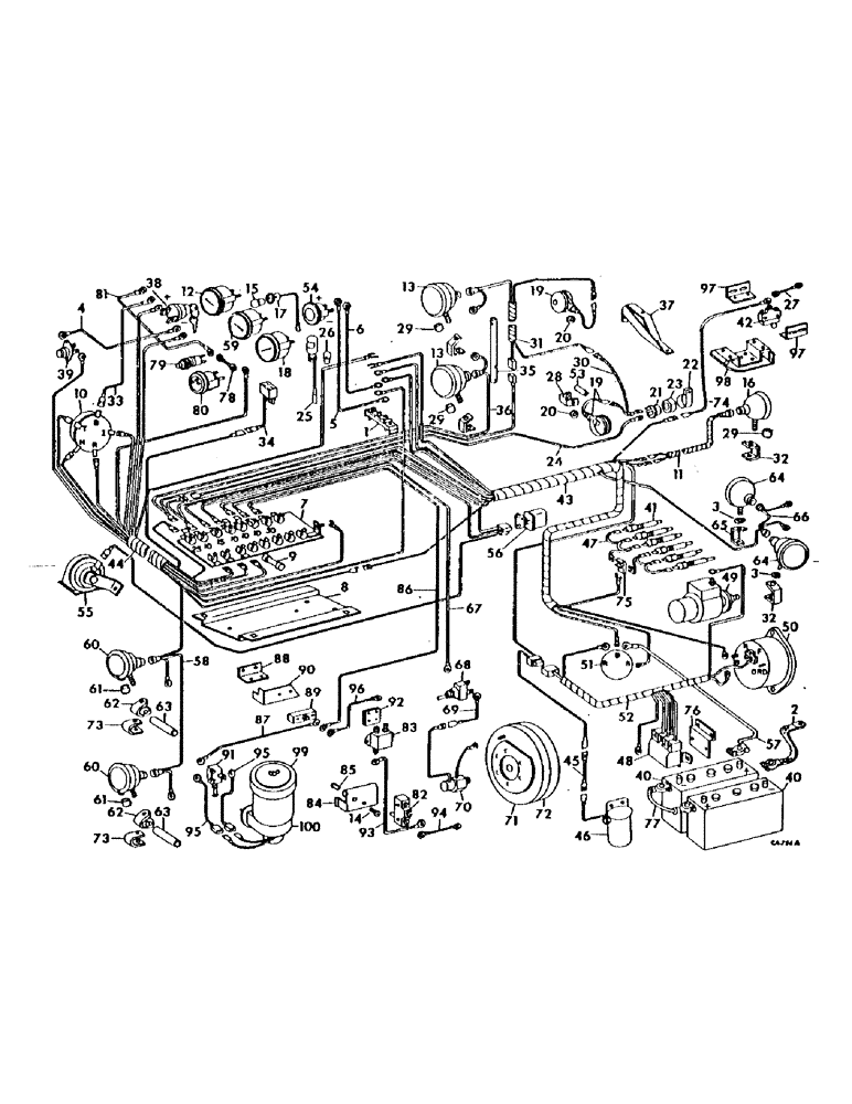 Схема запчастей Case IH 615 - (08-12) - ELECTRICAL, WIRING DIAGRAM, DIESEL ENGINE, SERIAL NO 3290 AND BELOW (06) - ELECTRICAL
