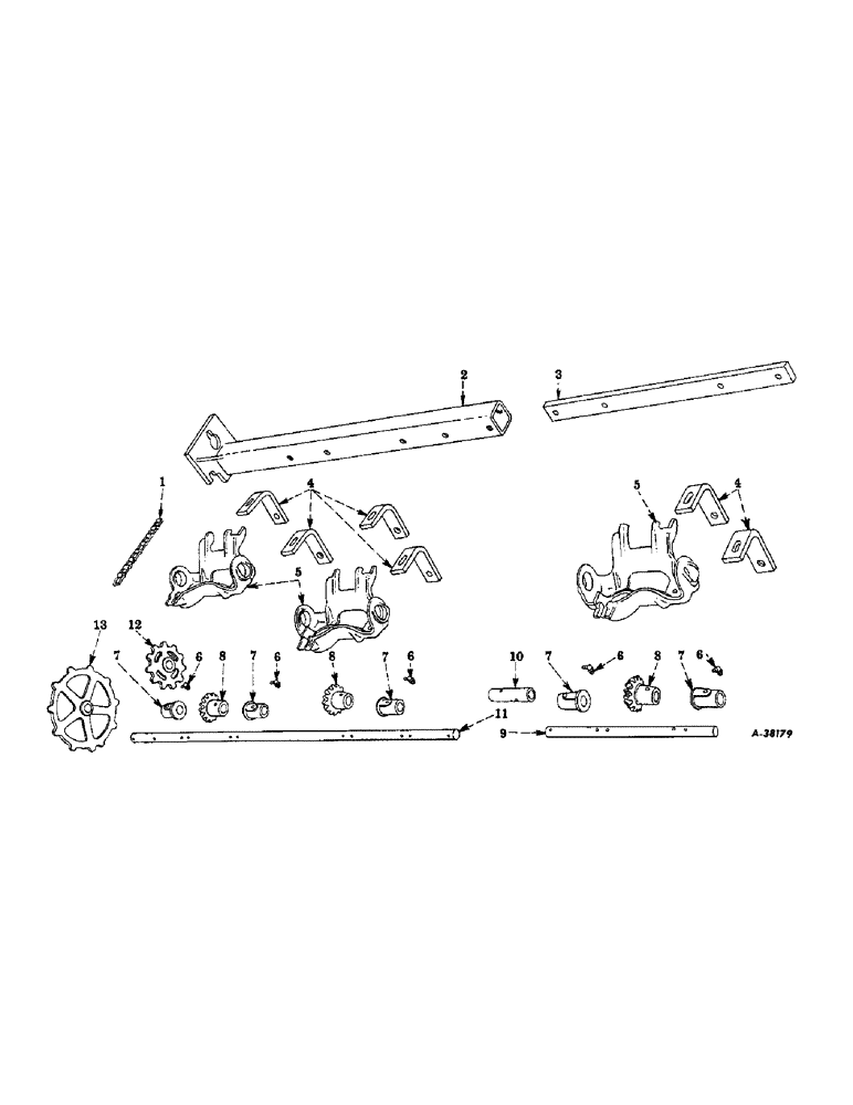 Схема запчастей Case IH 409 - (AF-07) - HOPPER SUPPORT AND DRIVE UNIT 