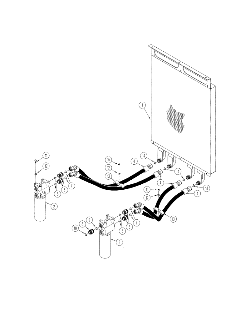 Схема запчастей Case IH STEIGER 435 - (08-01) - HYDRAULIC OIL COOLER, STEIGER 385 / 435 (08) - HYDRAULICS