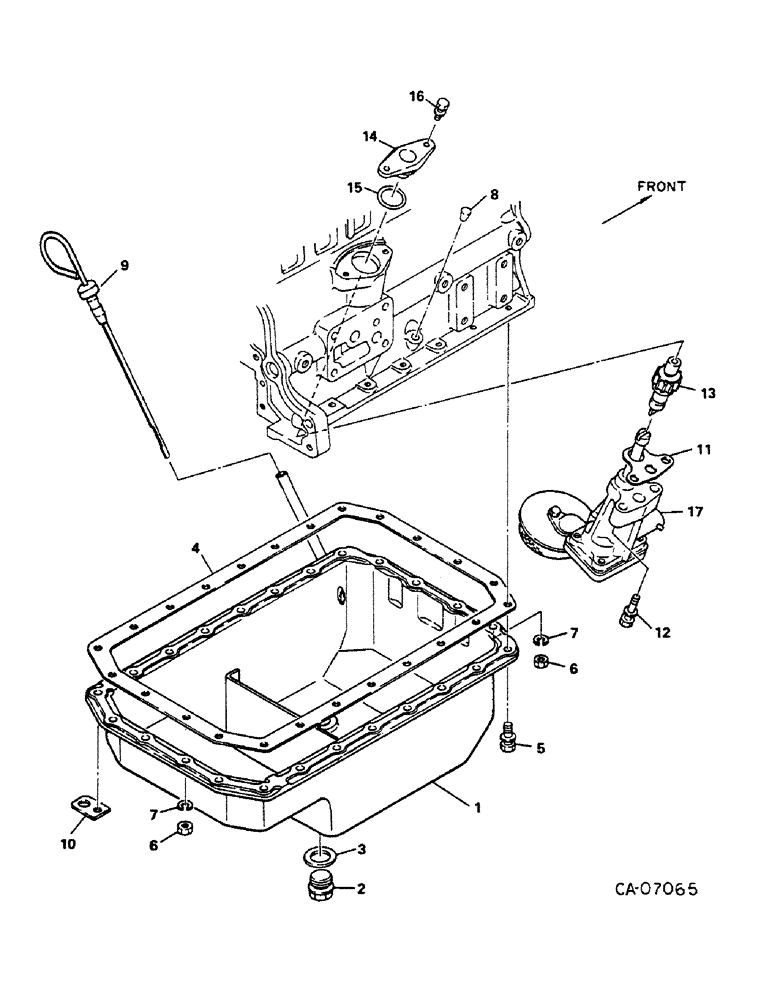 Схема запчастей Case IH 284 - (12-46) - POWER, DIESEL ENGINE, NISSAN, OIL PAN Power