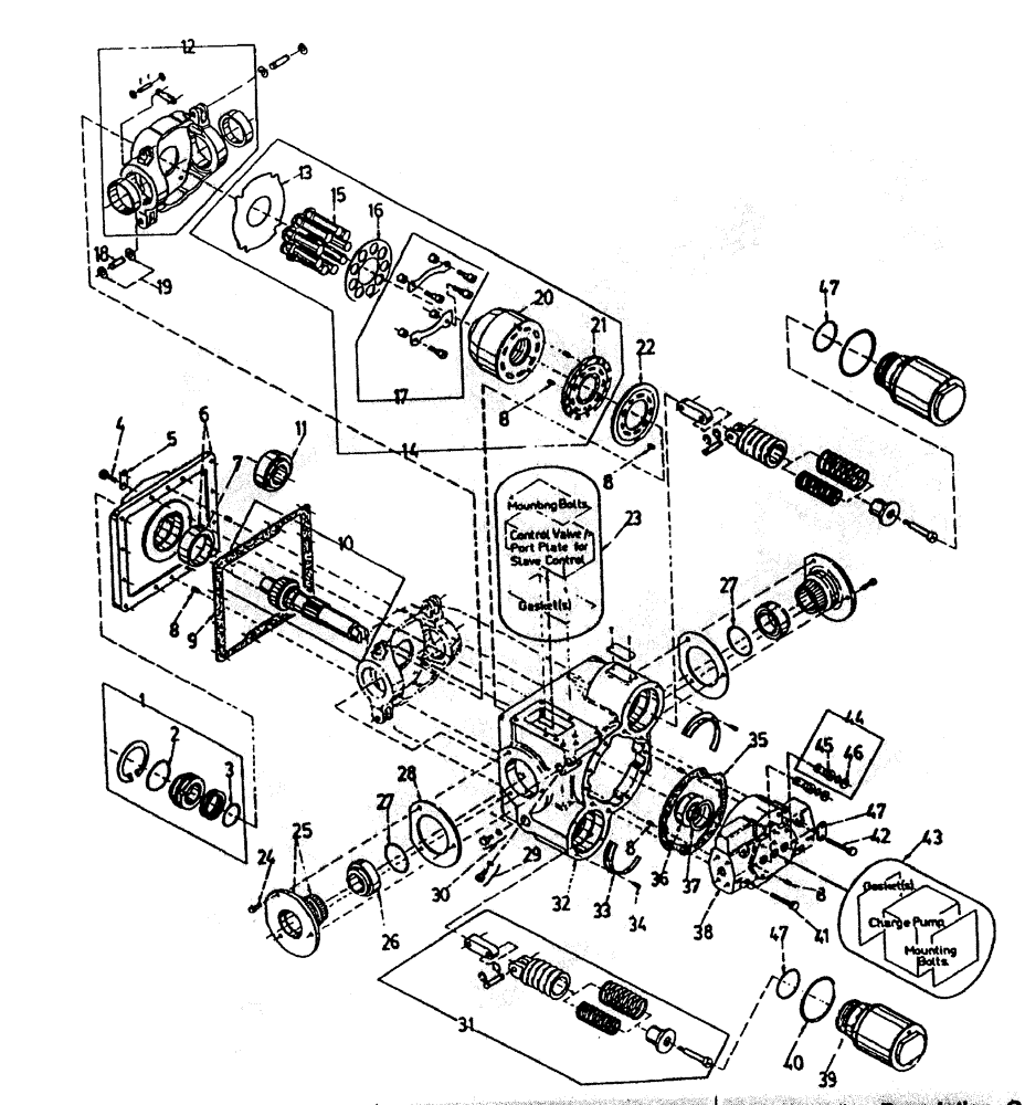 Схема запчастей Case IH 7000 - (B03-00) - HYDRAULIC PUMP (STANDARD TRANSMISSION) Hydraulic Components & Circuits