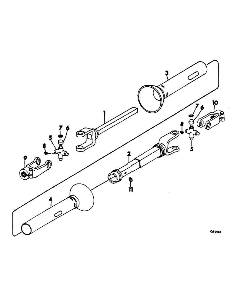 Схема запчастей Case IH 914 - (07-05) - DRIVE TRAIN, POWER TAKE-OFF KNUCKLE, DANA, WITH BLACK PLASTIC SHEILD Drive Train