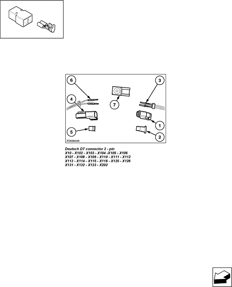 Схема запчастей Case IH LBX331S - (06.56[01]) - CONNECTORS, 2 PIN (06) - ELECTRICAL SYSTEMS