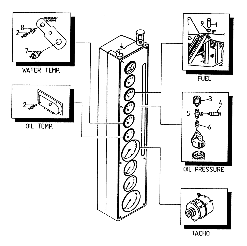 Схема запчастей Case IH 7700 - (C05[25A]) - SENDERS {108} Engine & Engine Attachments
