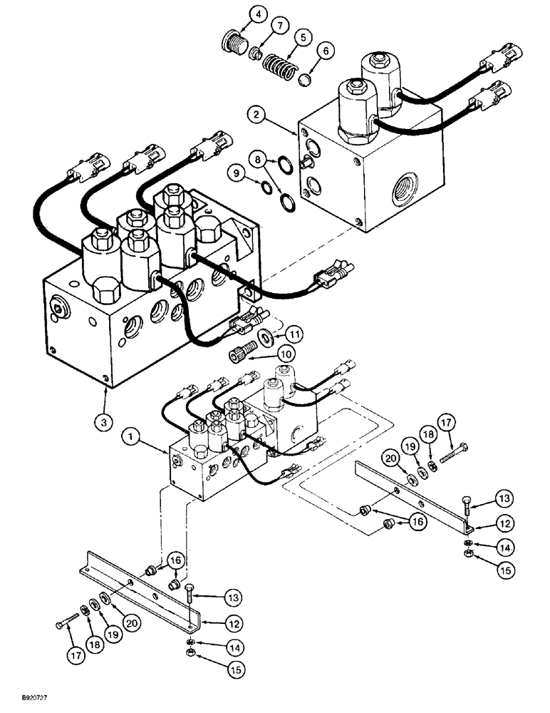 Схема запчастей Case IH 2022 - (8-28) - MANIFOLD VALVE AND MOUNTING (07) - HYDRAULICS