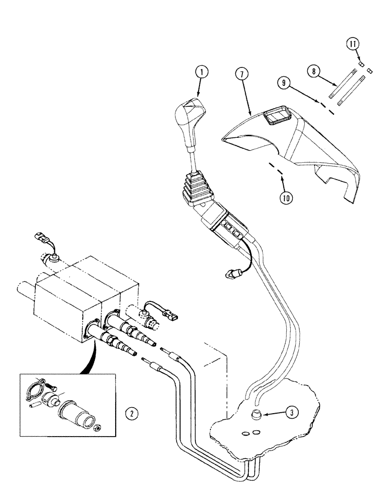 Схема запчастей Case IH L555 - (08-18) - HYDRAULIC CONTROLS MOUNTING 3 Function CX70 - CX100 (08) - HYDRAULICS